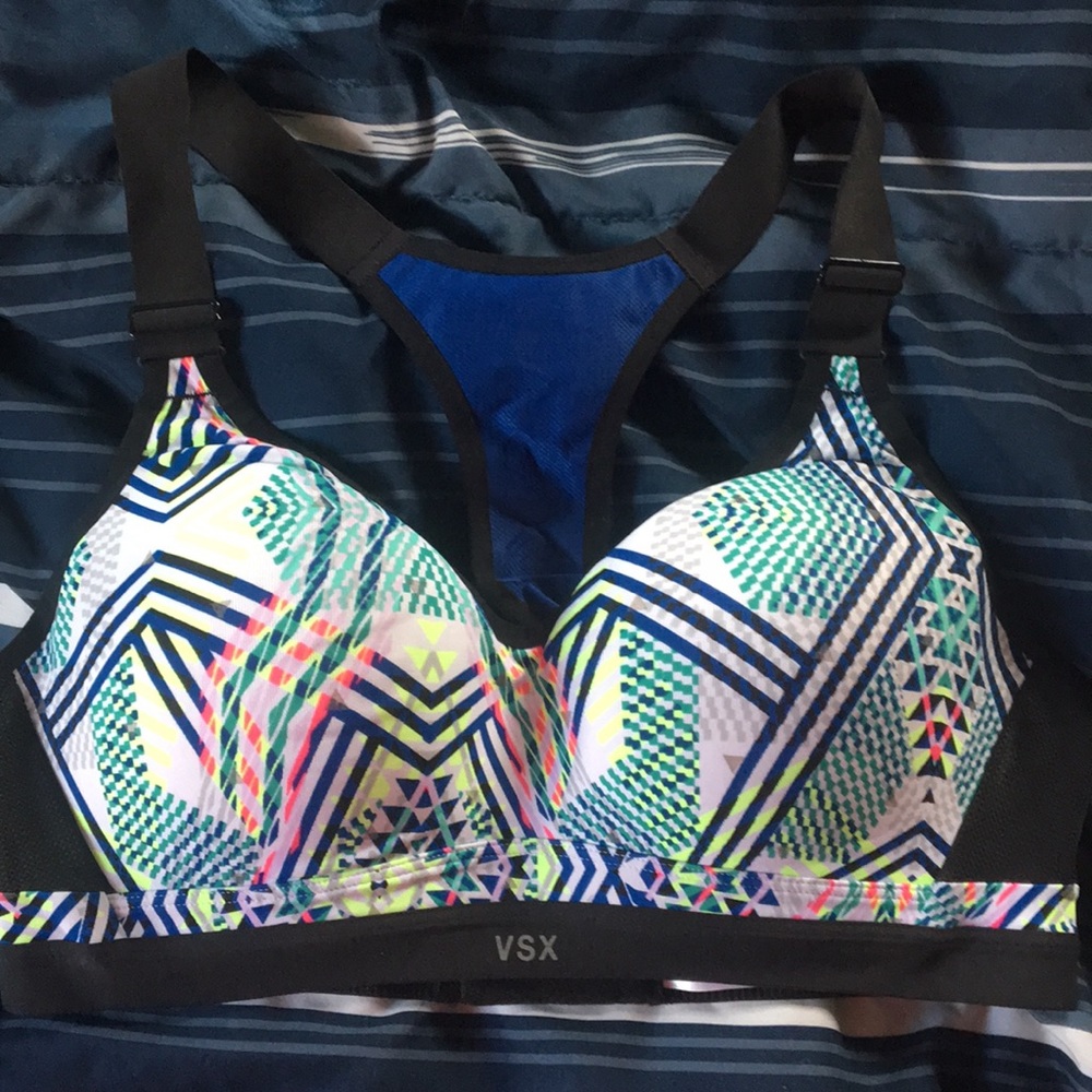 Victoria secret vsx sport bra 34c high impact blue